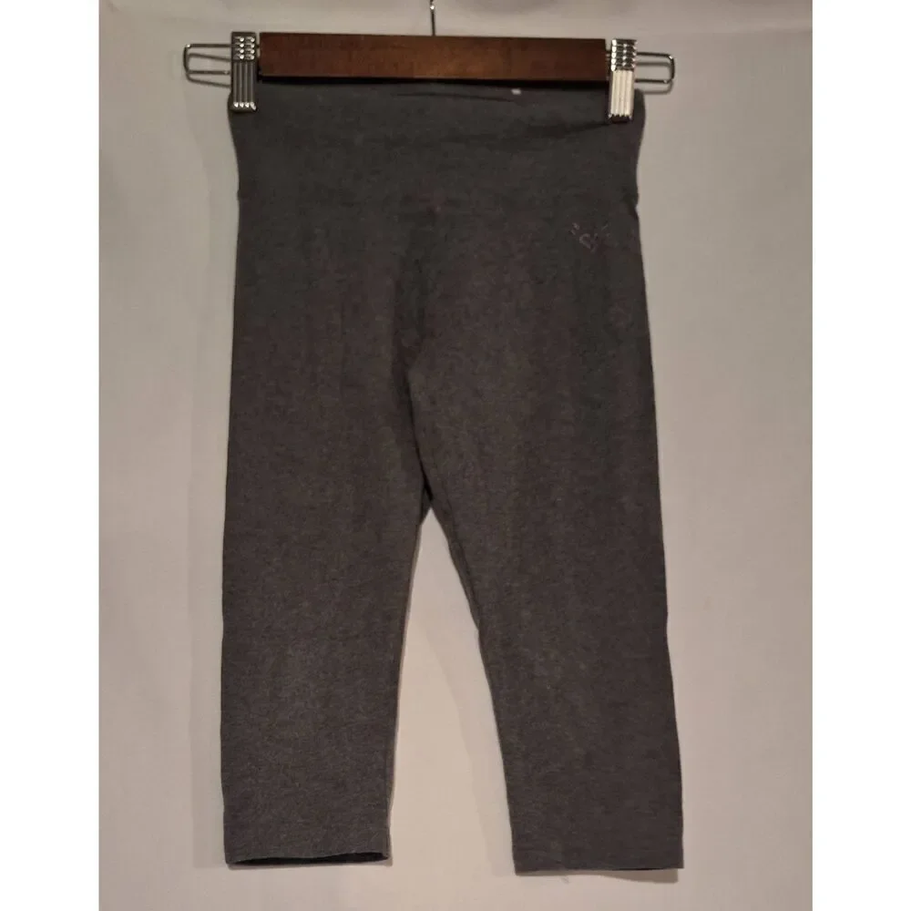 Justice Girls Gray‎ Capri Cropped Leggings Size 8 Preowned